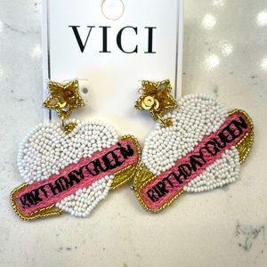 Birthday Queen Beaded Earrings